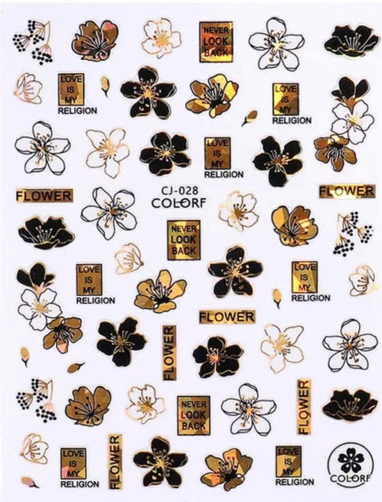 N°28 / stickers black et doré